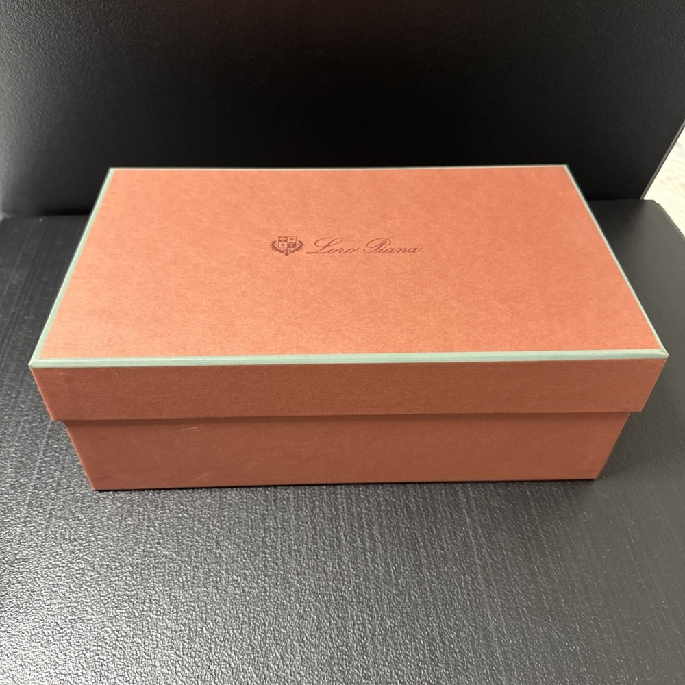 Authentic Loro Piana Empty Shoe Gift Storage Box w Booklet  7"x11.75"x4.5" (1491